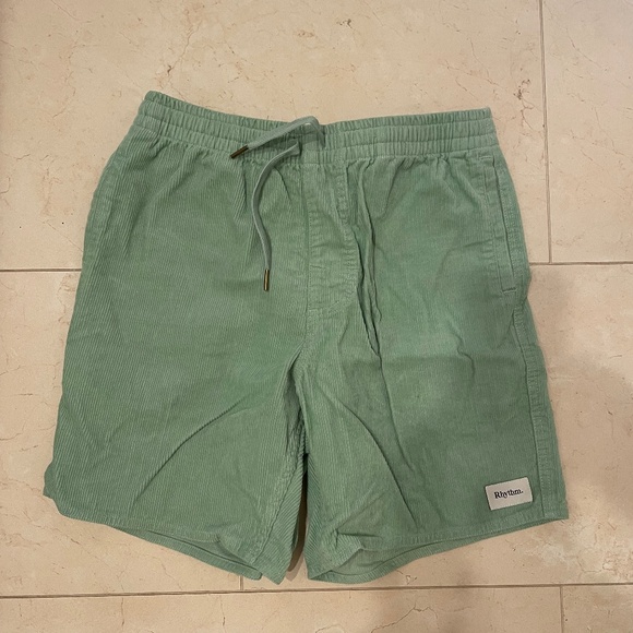 Rhythm. Cord Jam Shorts in Sea Foam Green, 32 - Picture 1 of 3